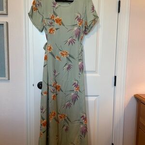 Tommy Bahama Green Flutter Sleeve Sundress